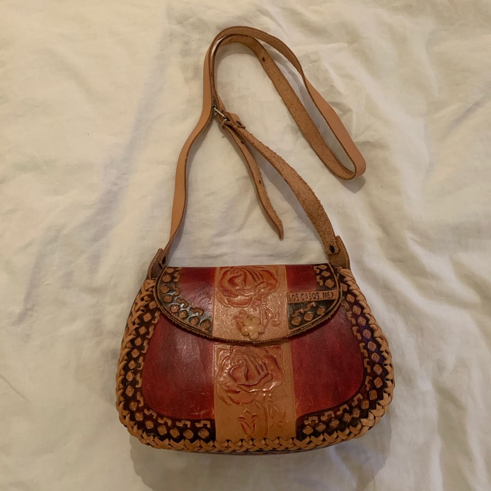 Hand Carved Leather Purse from Mexico